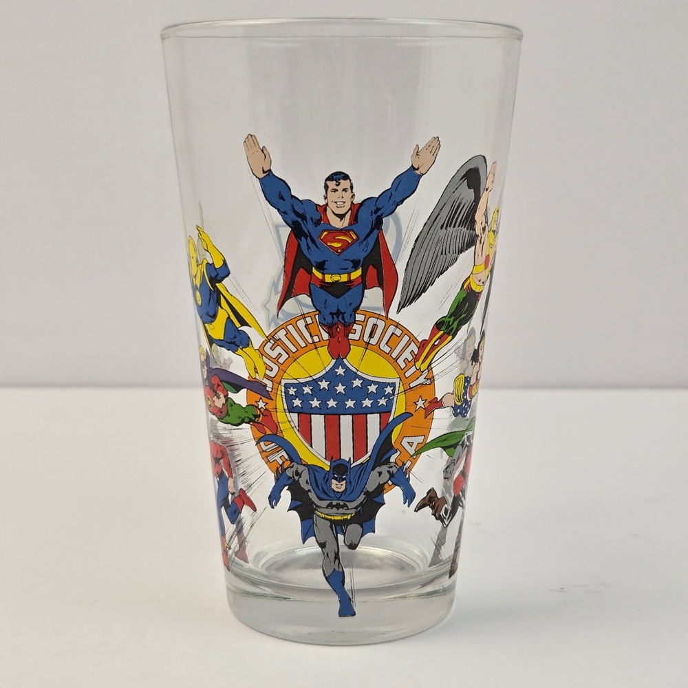 DC Comics Toon Tumblers Justice Society of America JSA Pint Glass Superman Batma